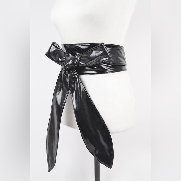 Metallic Obi Wrap Statement Belt - Picture 2 of 6